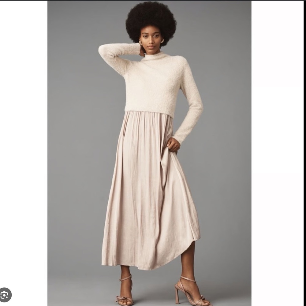 Anthropologie the thea eyelash twofer dress size small nwot new
